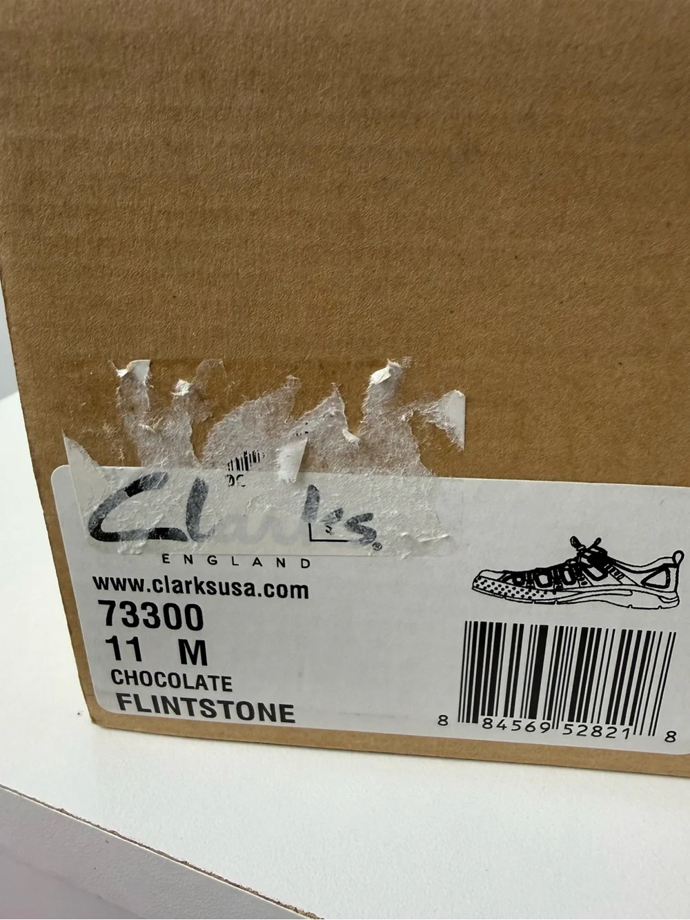 Clarks Flintstone Closed Toe Leather Adjustable Bungee Sandal Men's Size 11 NEW